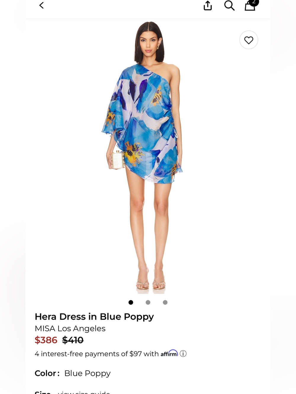 Misa Los Angeles Hera One-Shoulder Floral Mini Dress